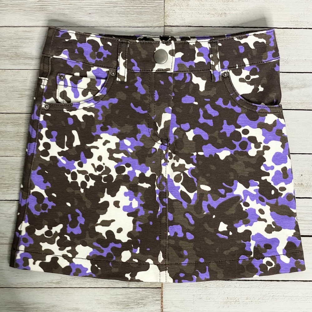 LILI GAUFRETTE Milano Imprime Camouflage Le Puzzle Skirt